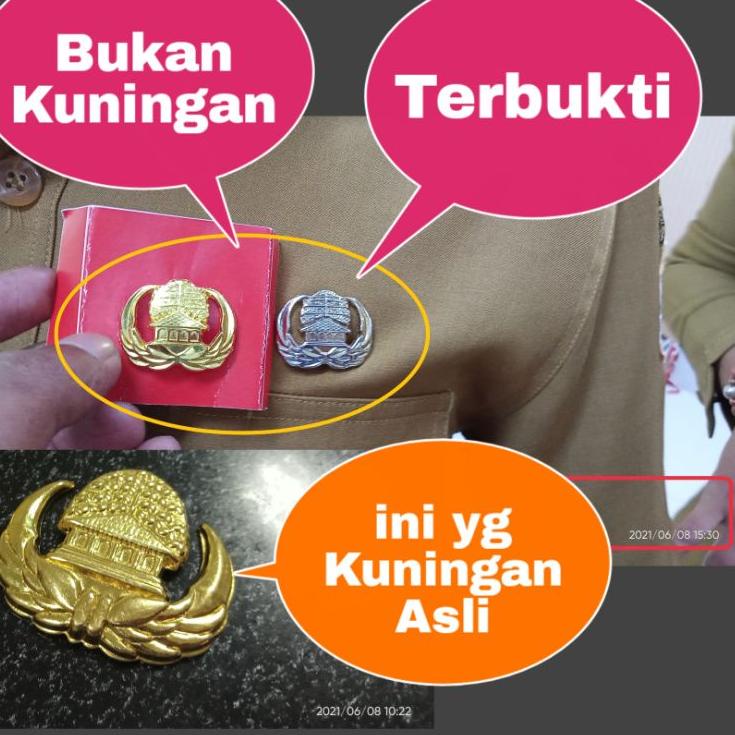 Tren Kekinian.. Pin Korpri - Magnet - Kuningan Asli - Anti Luntur Selamanya