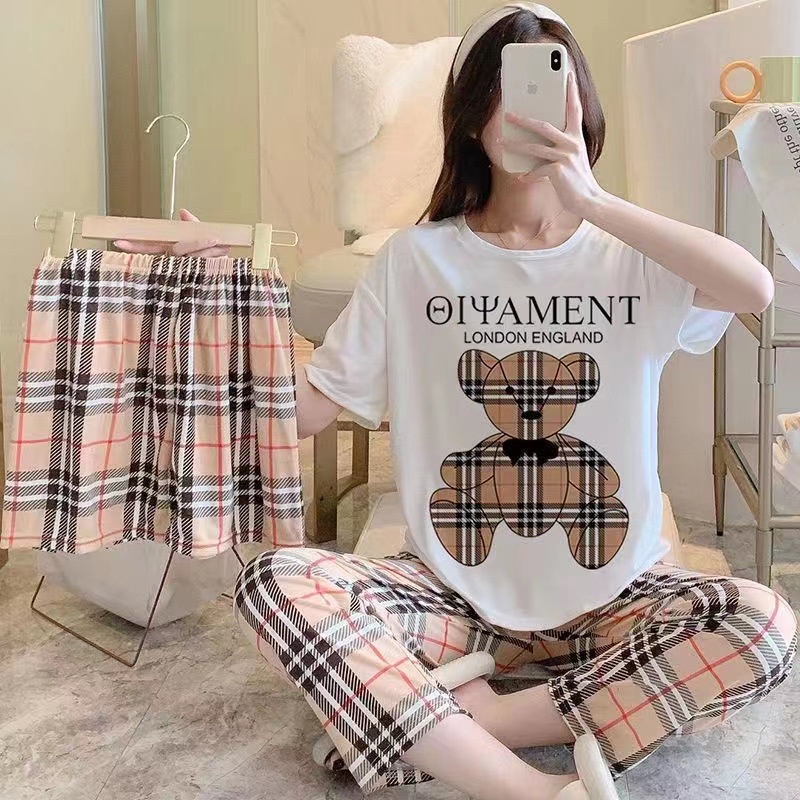 3 in 1 Baju Tidur Piyama Pajama Set Import