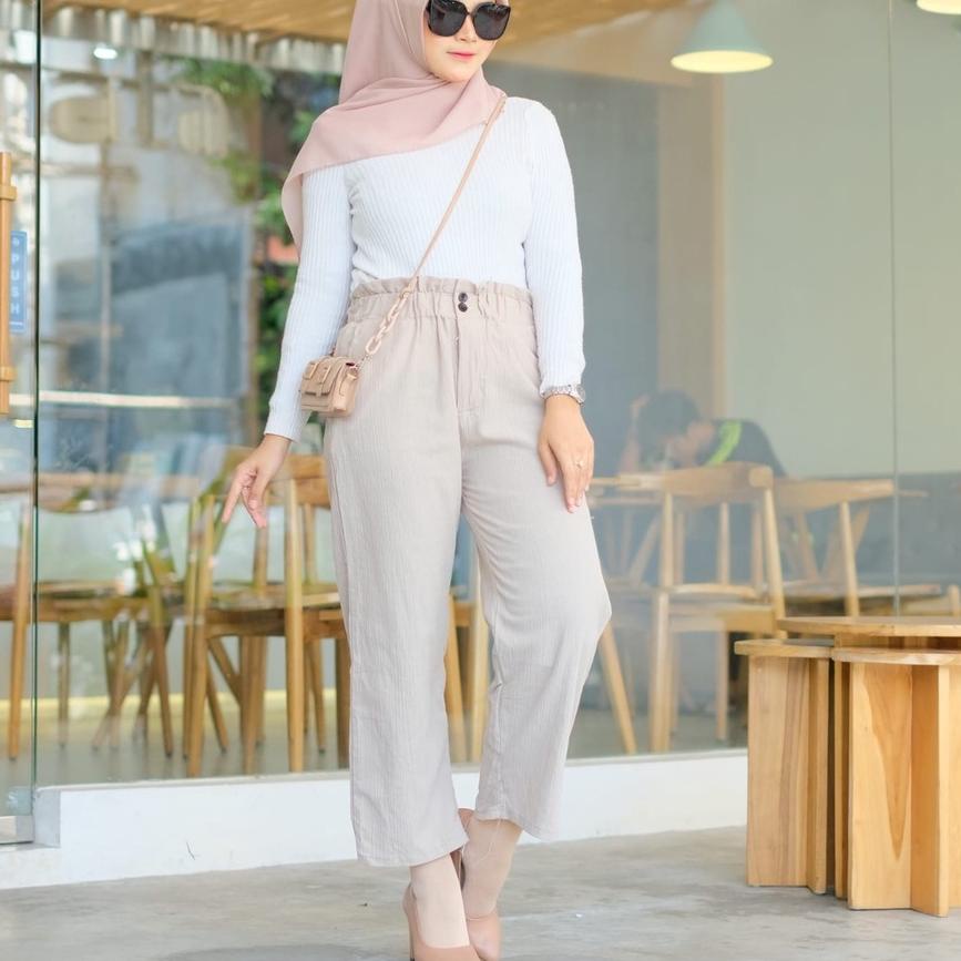 (SIAP KIRIM) DEYAN - Rubby kulot linen crincle wanita