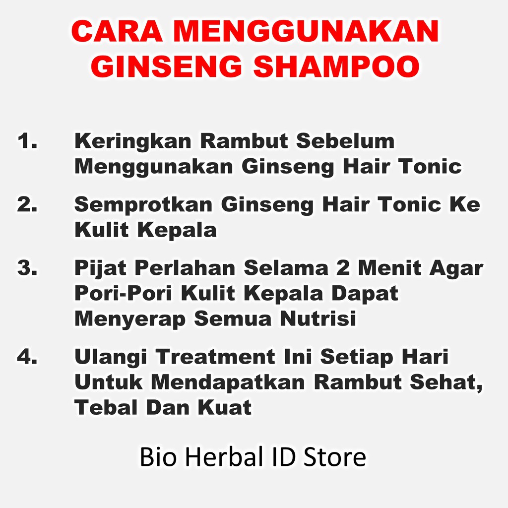 Vitamin Rambut Rontok Paket Ginseng Shampoo dan Hair Tonic B3B-4