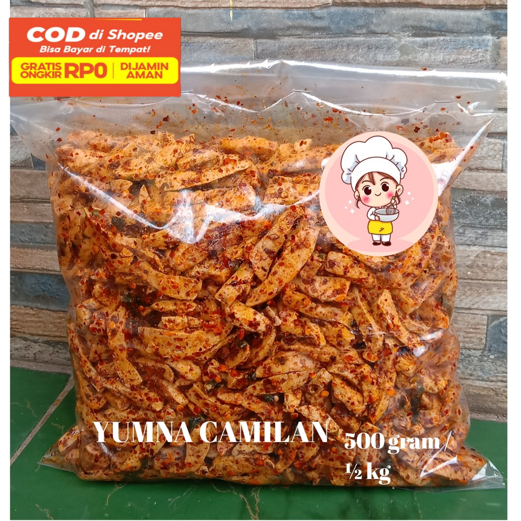 

Basreng stik Bumbu Basah Daun jeruk/Basreng pedas 500 gram