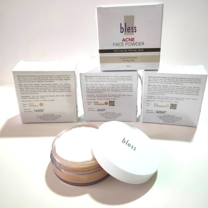 Bless Acne Face Powder 18gr / Bedak Tabur Anti Acne Bless