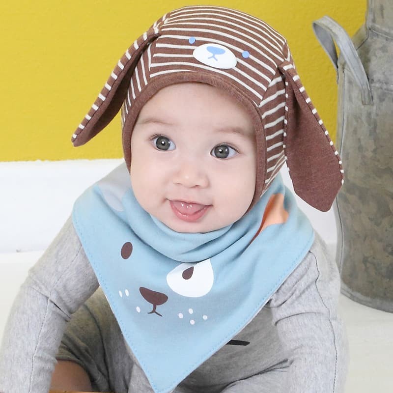 Triangle Bib slabber celemek tatak iler bayi korea baby boy bib