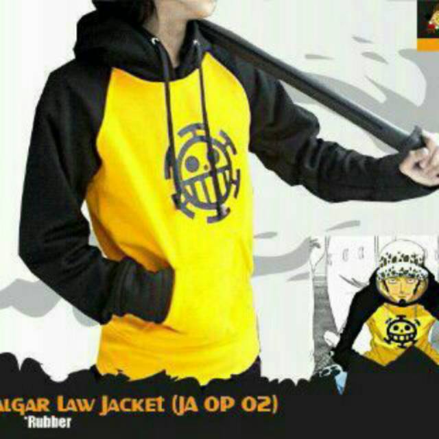 Sweater trafalgar law kuning hitam