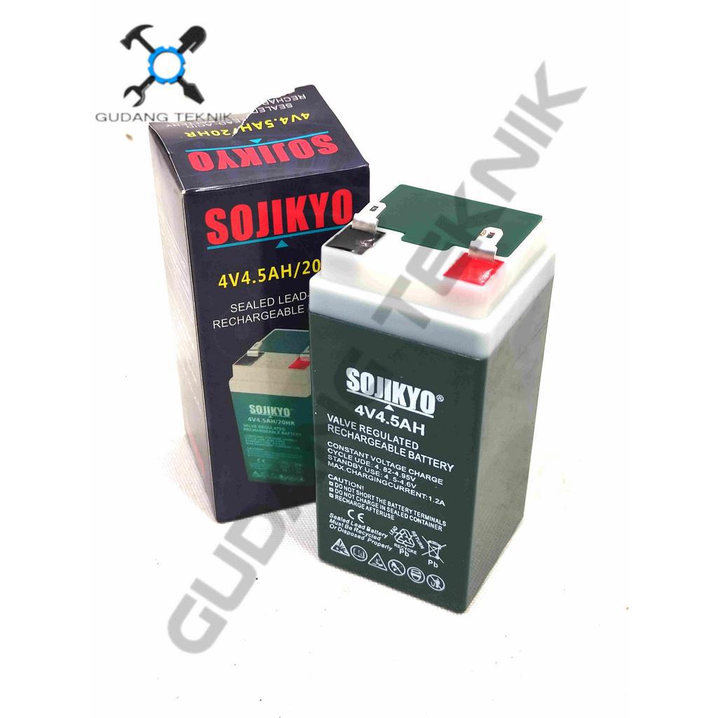 BATERAI (SOJIKYO) 4V 4.5Ah Timbangan Duduk Digital 30Kg 100Kg 150Kg 300Kg NANKAIi WESCO PROQUIP MATRIX / BATTERY Aki Accu Batre Battery Timbangan SOJIKYO