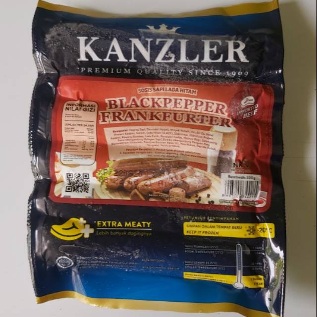

Sosis Kanzler Blackpepper 300 gram isi 6