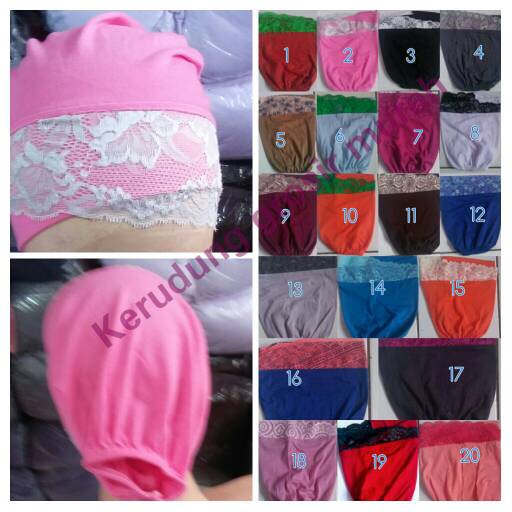 DALAMAN KERUDUNG RENDA SILANG KAOS RAYON