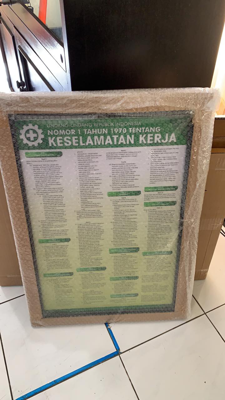 Poster K3 Safety Keselamatan Kerja Undang Tahun 1970 A2 60x40cm Shopee Indonesia