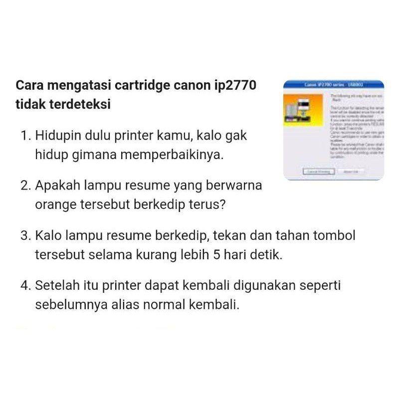 Cartridge canon 810 811 bekas reffil suntik