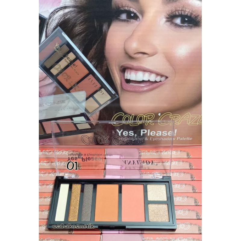 PROMO BIG SALE !!! EYESHADOW + BLUSH ONE + HIGHLIGHTER ANYLADY COLOR CRAZE NO.736/771