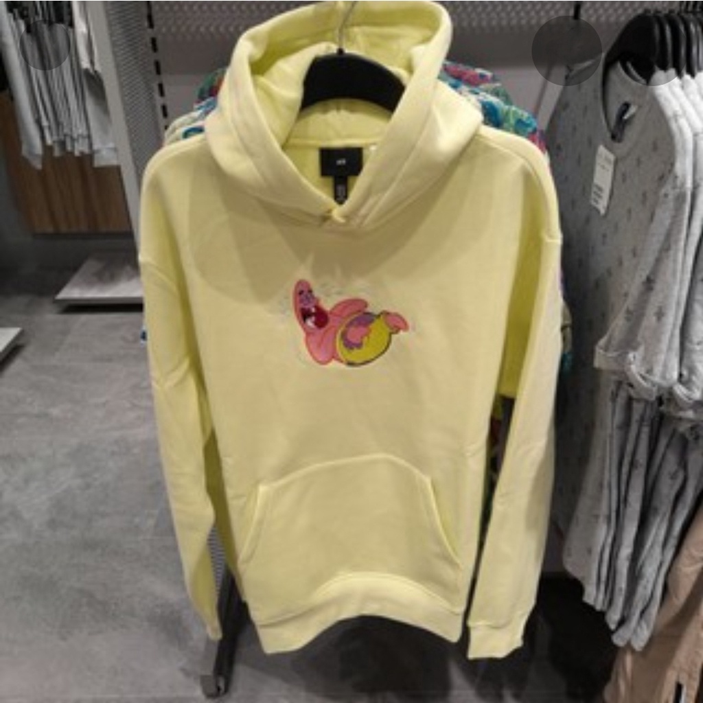 Hoodie patrick yellow hnm / hoodie h&amp;m original