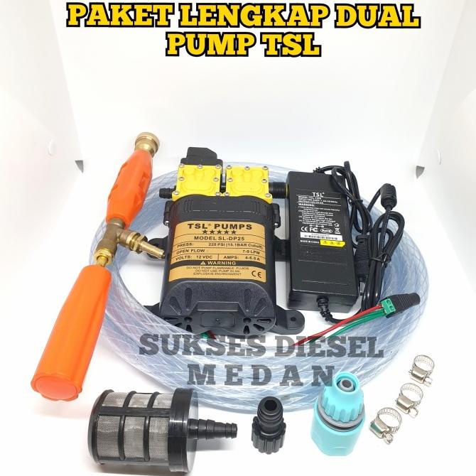 Produk Terbaik] PAKET LENGKAP Mesin Alat Cuci Mobil AC Motor Steam Mini DOUBLEPUMP