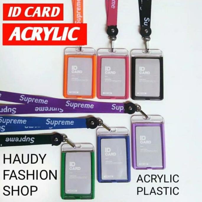 

➞ Ready✸➞ Name tag ID CARD HOLDER Supreme ACRYLIC / GANTUNGAN NAMA 81 ❅