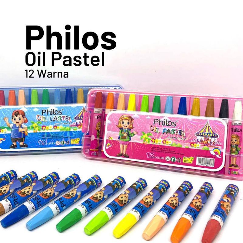 

Crayon Pensil Warna PHILOS Isi 12 Warna