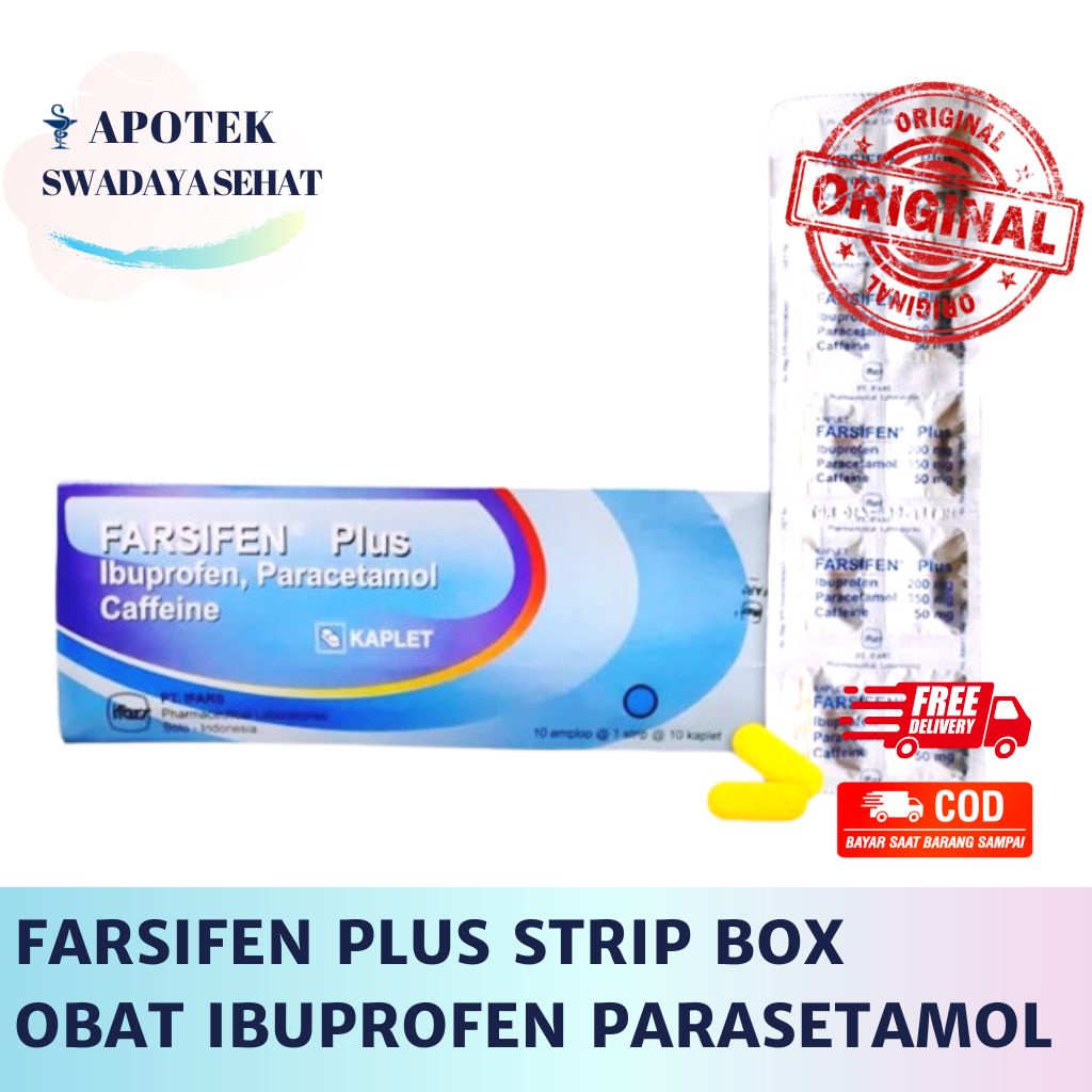 FARSIFEN PLUS STRIP BOX - Obat Ibuprofen Paracetamol Parasetamol Penghilang Nyeri Sakit Kepala Demam Panas