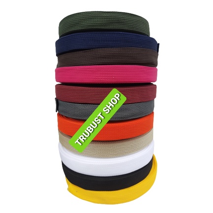 tali webbing tas tali webing bisban lt 2.5cm warna warni jual per roll