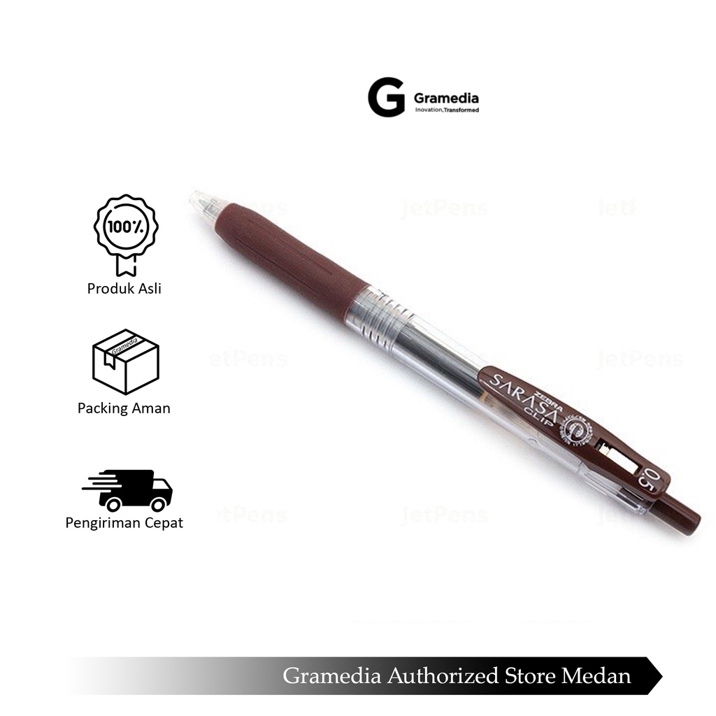 

Gramedia Medan - ZEBRA SARASA CLIP 0.5 BROWN/PC