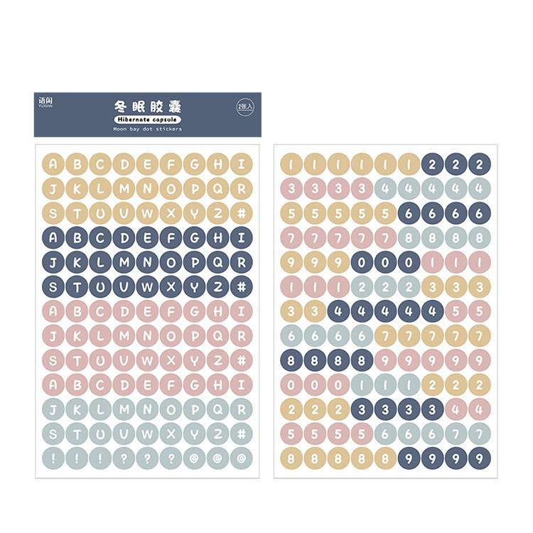 Journamm 234pcs Number and Letter Stickers DIY Adhesive Sticker Decoration Stationery Project Making Decoration Sealing Stickers-H