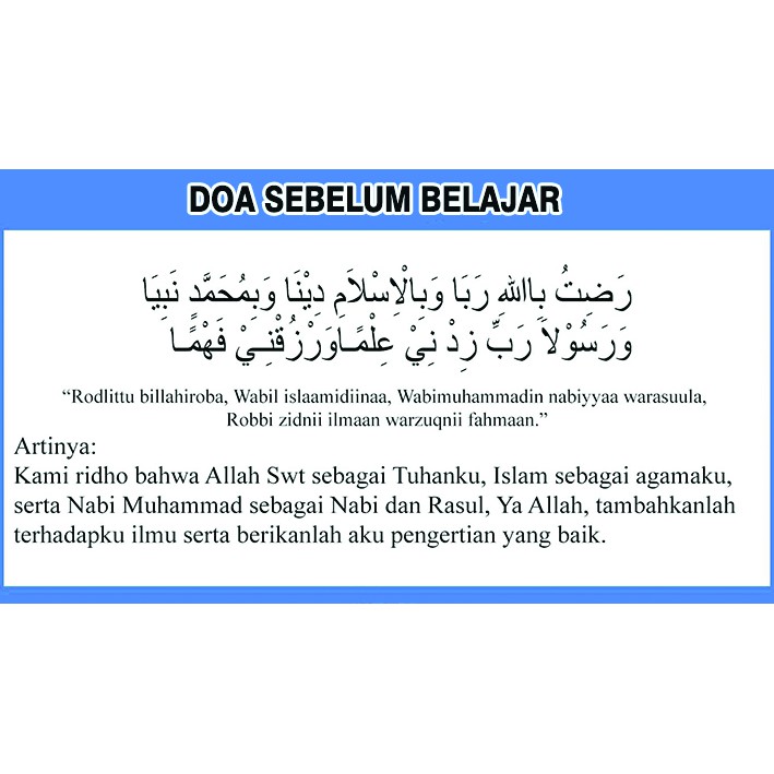 Doa Sebelum Belajar Dan Sesudah Lengkap Dengan Bahasa Arab Dan Artinya