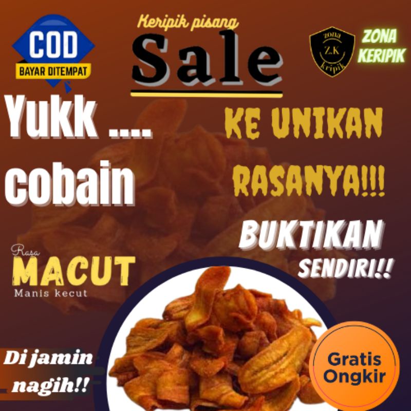 

camilan keripik pisang sale rasa macut (manis kecut) 100gr