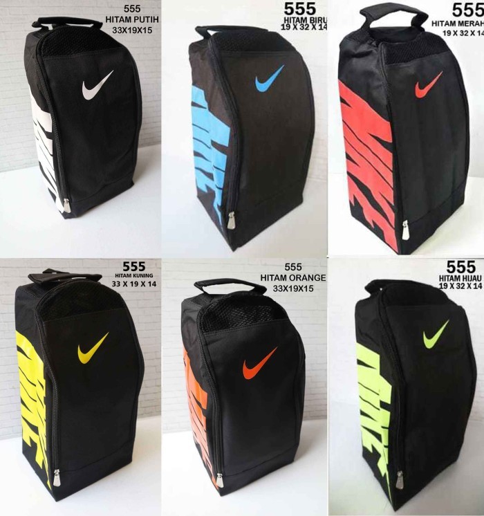 Tas Sepatu Olahraga Nike Futsal Bola Badminton Pria Wanita Sport Bag - Hitam Putih