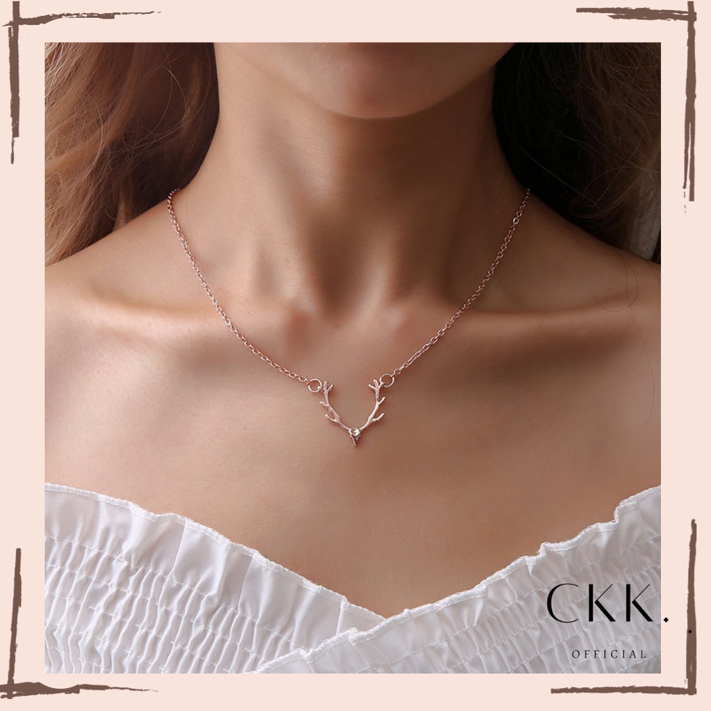 ➰CKK➰ Kalung Liontin Tanduk Rusa FA121 Korean Fashion Untuk Wanita