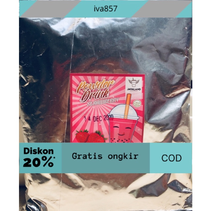 

PROMO Bubuk Minuman Strawberry Powder Drink 1 kg GRATIS ONGKIR
