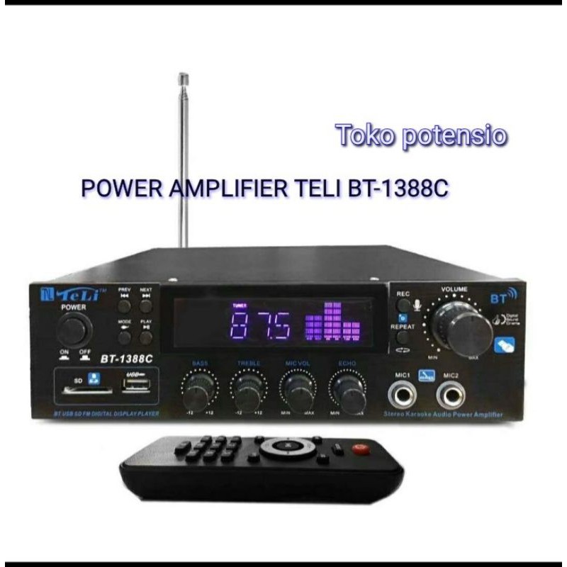 POWER AMPLIFIER KARAOKE TELI BT-1388C HITAM
