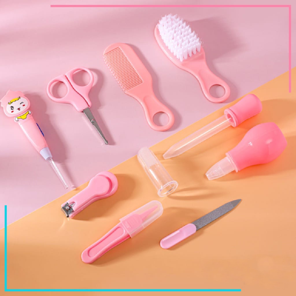 BABY CARE NAIL KIT SET Alat Perawatan Bayi 10in1 Sisir Gunting Kuku Bayi Hadiah Lahiran Newborn Gift Ssir Bayi Set F349