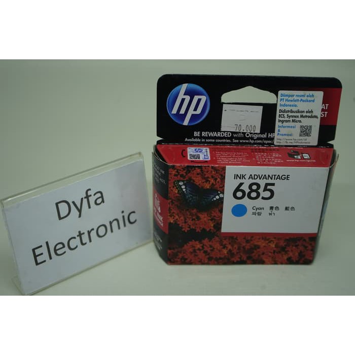 Tinta Cartridge Original HP 685 Cyan