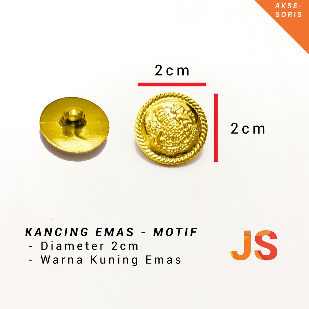 KANCING MOTIF SATUAN | KANCING MOTIF EMAS | KANCING MEWAH