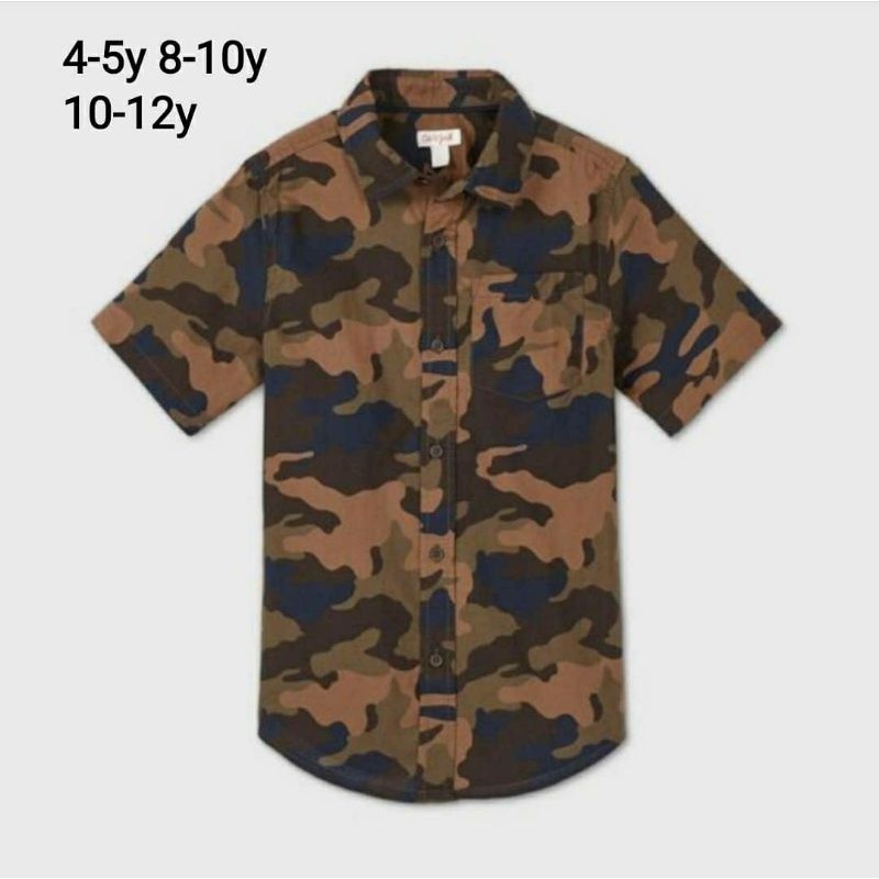 Kemeja anak laki cat&jack tanya stok