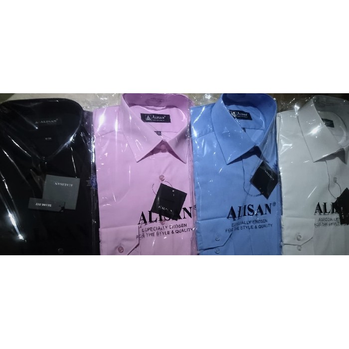 ALISAN Kemeja Polos Reguler Lengan Panjang //Size 16-5 - 17-5//JUMBO