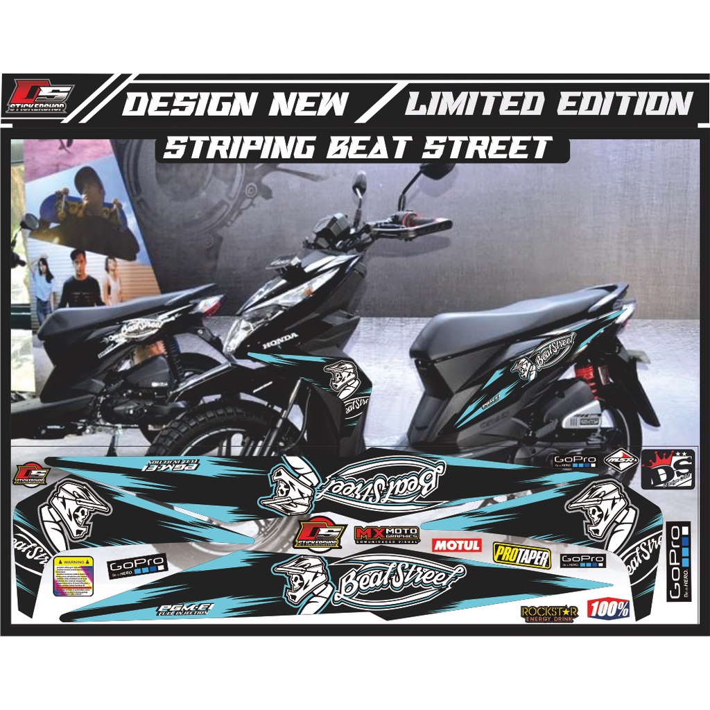 STRIPING BEAT STREET 2017-2019 VARIASI WARNA BIRU TOSKA