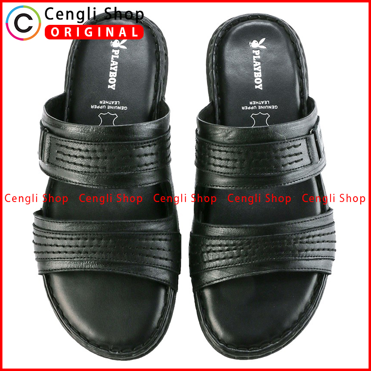 PLAYBOY SANDAL KULIT CASUAL PRIA BRANDED ORIGINAL TERBARU PLI5