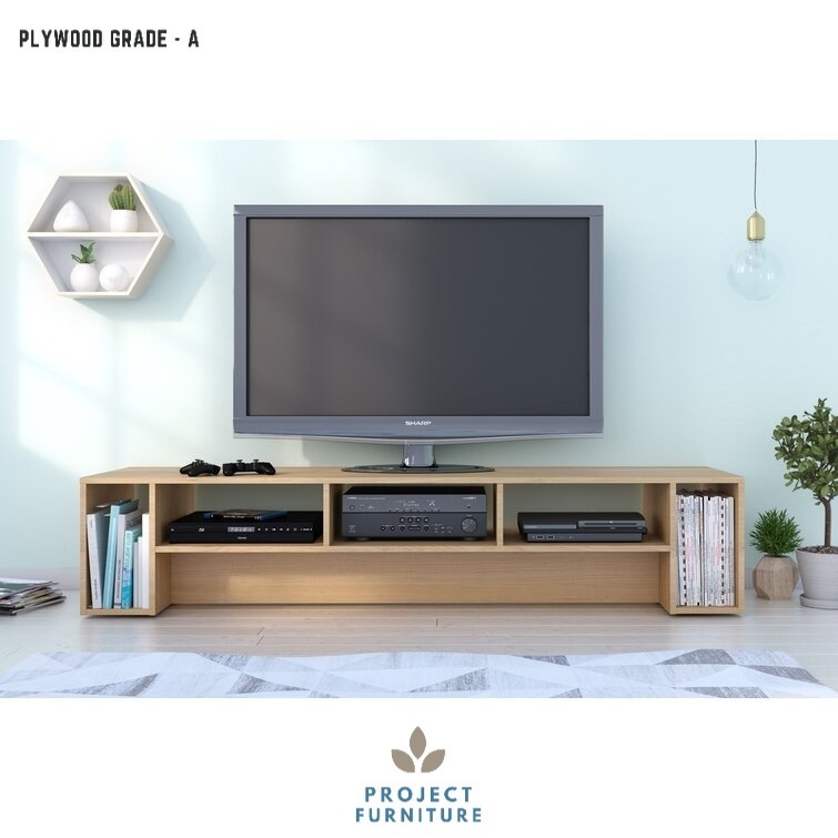 Latopia Cadfael - Meja TV / Rak TV Minimalis Modern Scandinavian 150 cm Maks TV 60" Gray - Brown