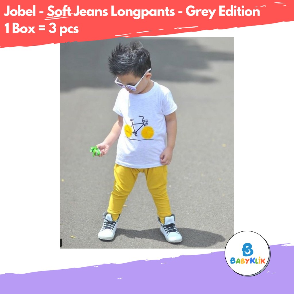 JOBEL BABY LONG PANTS GREY EDITION CELANA PANJANG ANAK 3IN1