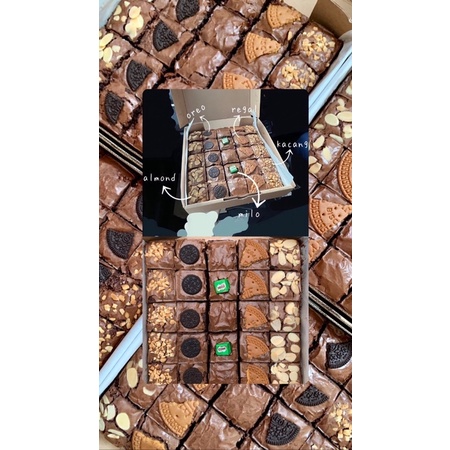 

Brownies Shiny Crust 20x20cm (promo disc. 50% harga normal 130k) / brownies panggang