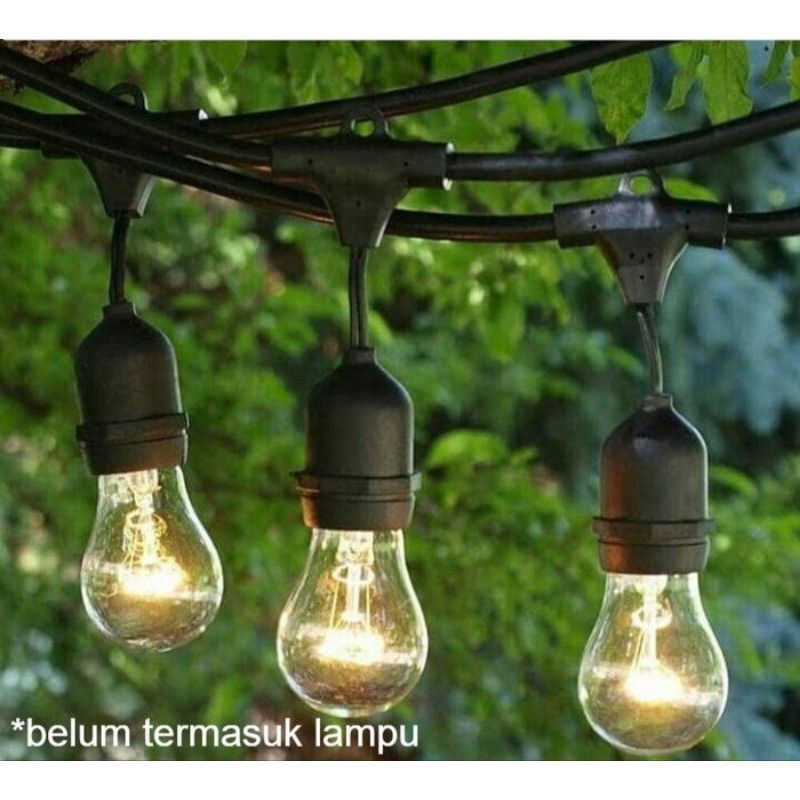 Kabel Fitting Outdoor 5 m 5 Fitting 10 m 10 Fitting Gantung Lampu Cafe