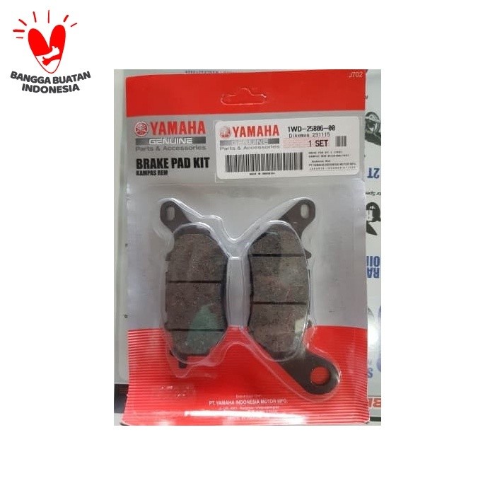 KAMPAS REM BELAKANG DISCPAD DISPAD BRAKE PAD MT25 MT-25 1WD 25806 ORI