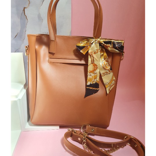 Trois Filles - Gabriella Tote Bag in Almond Brown/ tas kuliah/ kantor/ casual/ formal