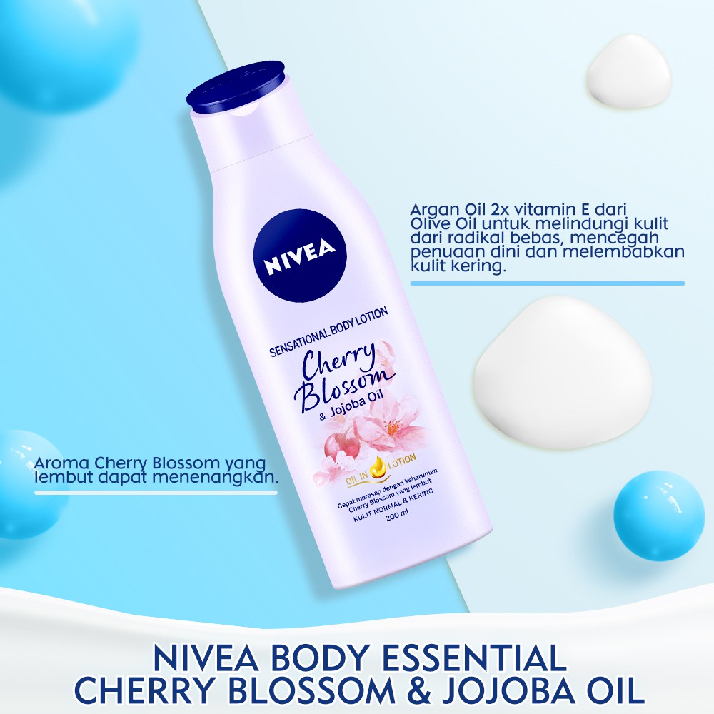 Nivea Body Lotion Oil Cherry Blossom 200Ml