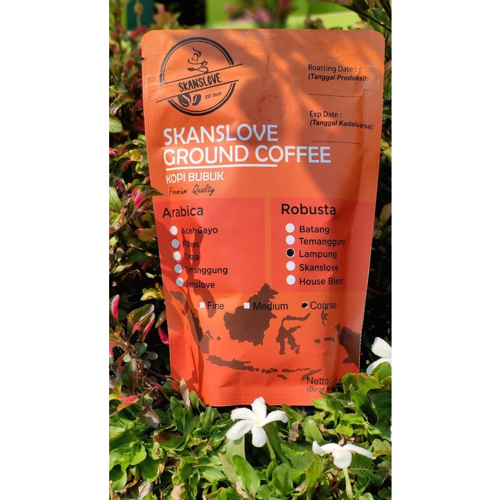 

Kopi Robusta Lampung 150g | skanslovecoffee