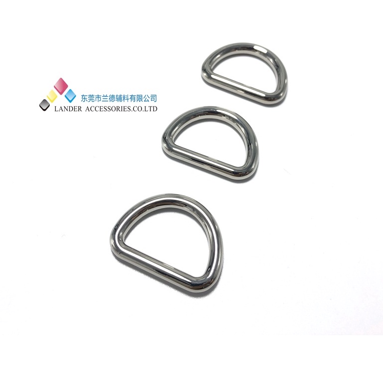 Lander Ring D Alloy Ring 25mm (2,5cm) Aksesoris Tas Shiny Silver / 2pcs