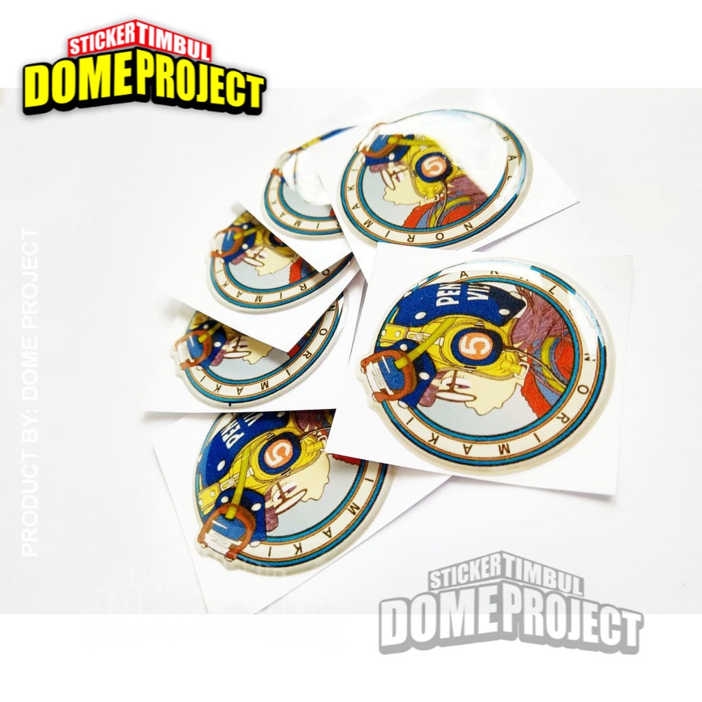 EMBLEM ARALE NORIMAKI STIKER RESIN TIMBUL LENTUR STICKER MOTOR