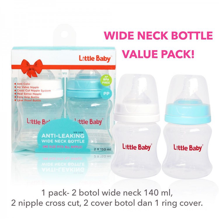 1pcs LITTLE BABY Botol Susu Wide Neck 140ml CBKS SBA