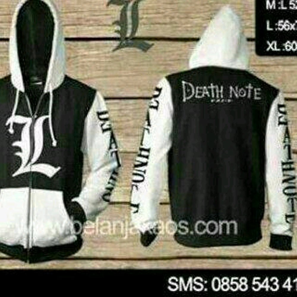 TERKEREN jaket anime - jaket death note - jaket Naruto Jaket Kekinian