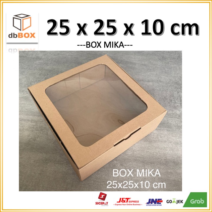 

BOX MIKA 25x25x10 cm kardus die cut, untuk kue hampers gift box MIKA MIKA MIKA