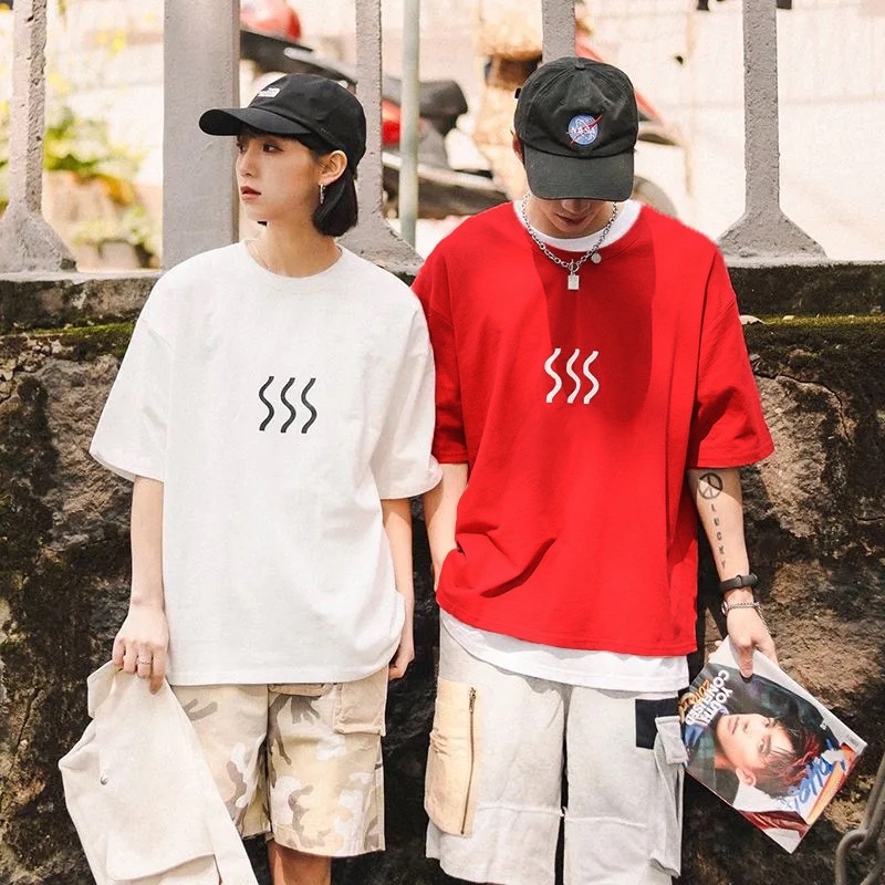 bisa COD , baju kaos couple pasangan wavy  simple garis terbaru cotton combed 30s kapel cauple copel