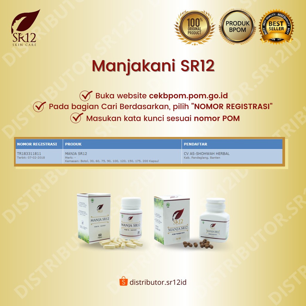 MANJAKANI SR12 HERBAL AMPUH ATASI KEPUTIHAN / MERAPATKAN MISS V / MELANCARKAN  HAID / PROMIL / KISTA